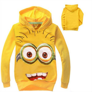Minion 4 Cotton Tops Long Sleeved Hoodie